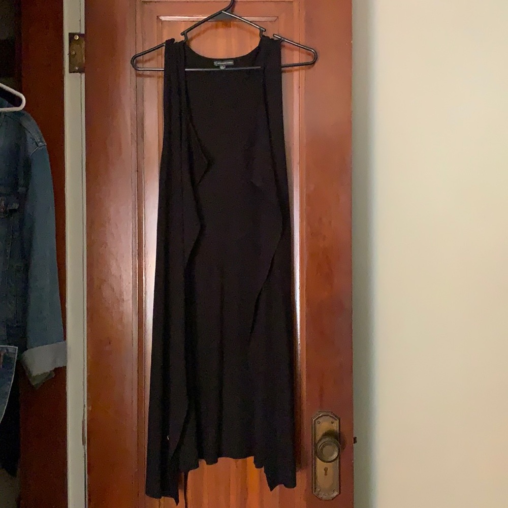 Adrianna Papell black sleeveless sweater, size L